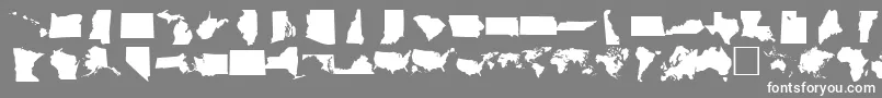 DINGMAPS Font – White Fonts on Gray Background