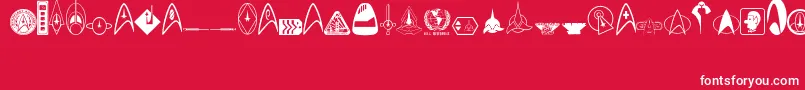 DingTrek II Font – White Fonts on Red Background