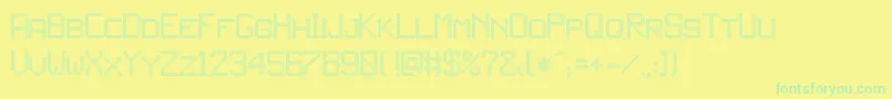 JdLed3 Font – Green Fonts on Yellow Background