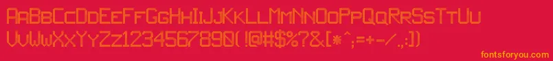 JdLed3 Font – Orange Fonts on Red Background