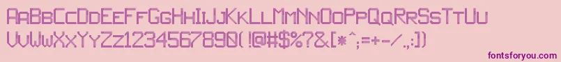 JdLed3-Schriftart – Violette Schriften auf rosa Hintergrund