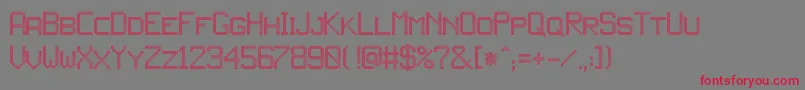 JdLed3 Font – Red Fonts on Gray Background