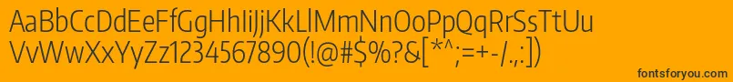 EncodesanscompressedLight Font – Black Fonts on Orange Background