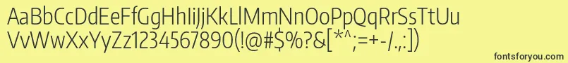 EncodesanscompressedLight Font – Black Fonts on Yellow Background
