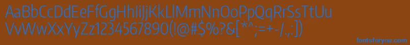 EncodesanscompressedLight Font – Blue Fonts on Brown Background