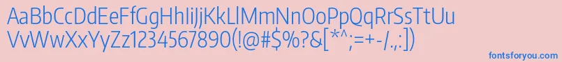 EncodesanscompressedLight Font – Blue Fonts on Pink Background