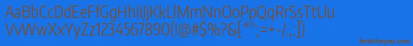 EncodesanscompressedLight Font – Brown Fonts on Blue Background