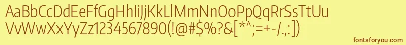 EncodesanscompressedLight Font – Brown Fonts on Yellow Background