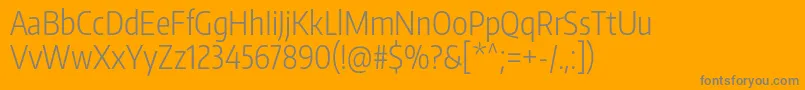 EncodesanscompressedLight Font – Gray Fonts on Orange Background
