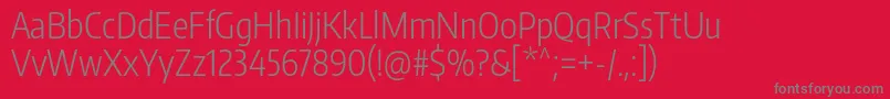 Czcionka EncodesanscompressedLight – szare czcionki na czerwonym tle