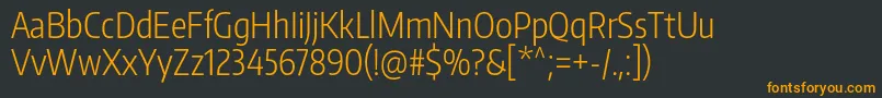 Шрифт EncodesanscompressedLight – оранжевые шрифты на чёрном фоне