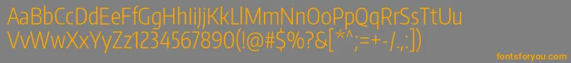 EncodesanscompressedLight Font – Orange Fonts on Gray Background