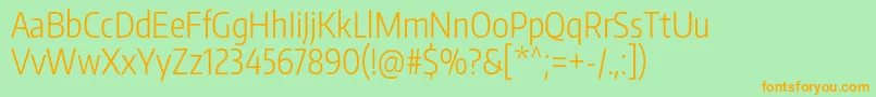 EncodesanscompressedLight Font – Orange Fonts on Green Background