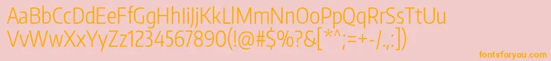 EncodesanscompressedLight Font – Orange Fonts on Pink Background