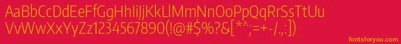 EncodesanscompressedLight Font – Orange Fonts on Red Background