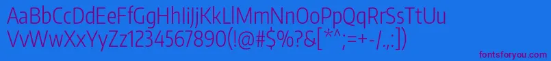 EncodesanscompressedLight Font – Purple Fonts on Blue Background