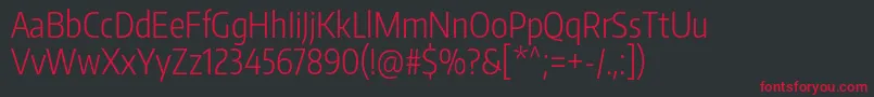EncodesanscompressedLight Font – Red Fonts on Black Background