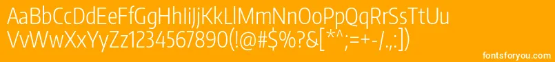 EncodesanscompressedLight Font – White Fonts on Orange Background