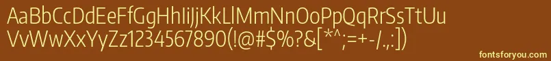 Шрифт EncodesanscompressedLight – жёлтые шрифты на коричневом фоне