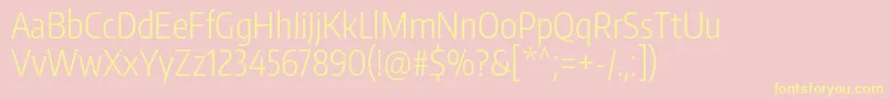EncodesanscompressedLight Font – Yellow Fonts on Pink Background