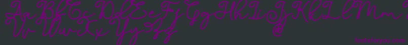 フォントDinila Script DAFONT – 黒い背景に紫のフォント
