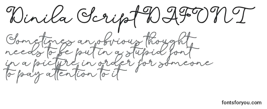 Dinila Script DAFONT-fontti