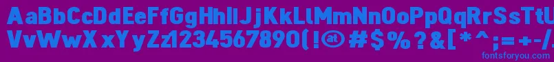 DINOBL   Font – Blue Fonts on Purple Background