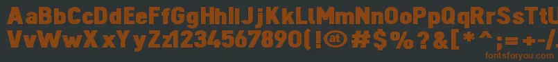 DINOBL   Font – Brown Fonts on Black Background