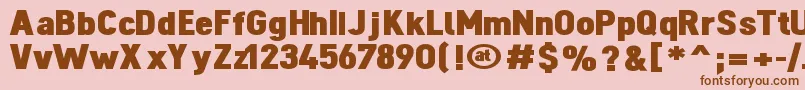 DINOBL   Font – Brown Fonts on Pink Background