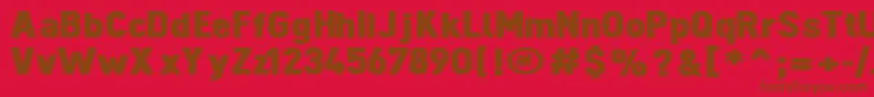DINOBL   Font – Brown Fonts on Red Background