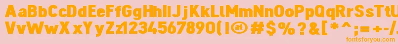 DINOBL   Font – Orange Fonts on Pink Background