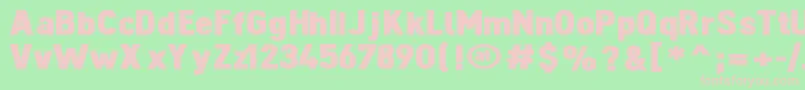 DINOBL   Font – Pink Fonts on Green Background