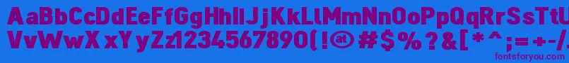 DINOBL   Font – Purple Fonts on Blue Background