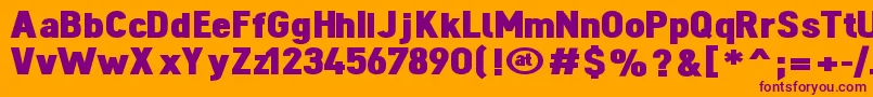 DINOBL   Font – Purple Fonts on Orange Background