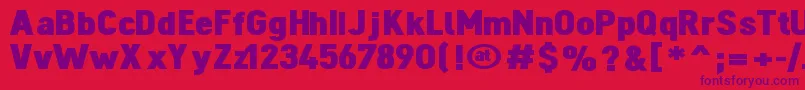 DINOBL   Font – Purple Fonts on Red Background