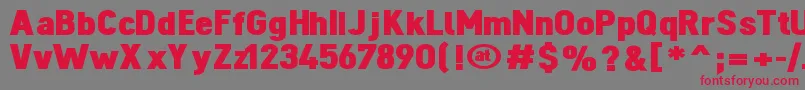 DINOBL   Font – Red Fonts on Gray Background