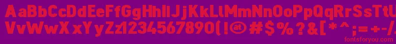 DINOBL   Font – Red Fonts on Purple Background