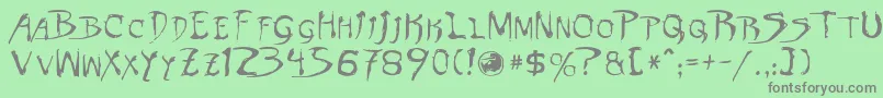 Dinobots Font – Gray Fonts on Green Background