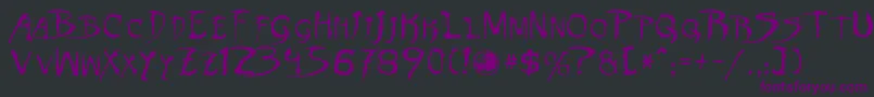 フォントDinobots – 黒い背景に紫のフォント