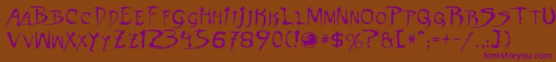 Dinobots Font – Purple Fonts on Brown Background