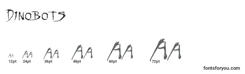 Размеры шрифта Dinobots (125102)