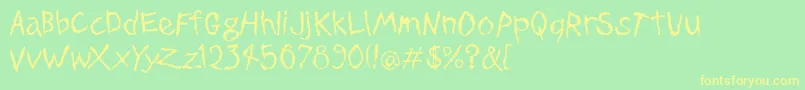 dinojp   Font – Yellow Fonts on Green Background