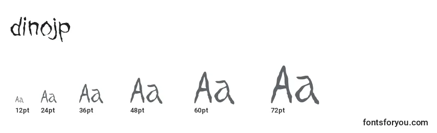 Размеры шрифта Dinojp   (125103)