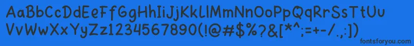 Dinomik Semibold Font – Black Fonts on Blue Background