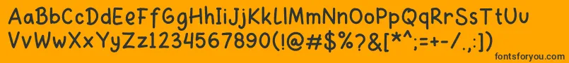 Dinomik Semibold Font – Black Fonts on Orange Background