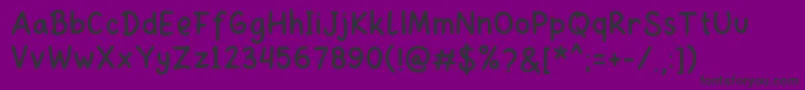 Dinomik Semibold-Schriftart – Schwarze Schriften auf violettem Hintergrund