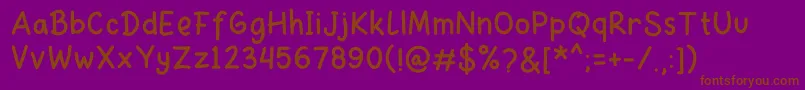 Dinomik Semibold Font – Brown Fonts on Purple Background