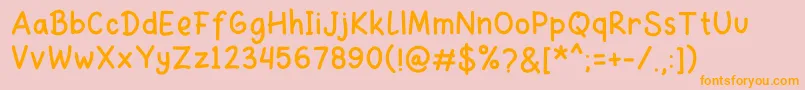 Dinomik Semibold Font – Orange Fonts on Pink Background