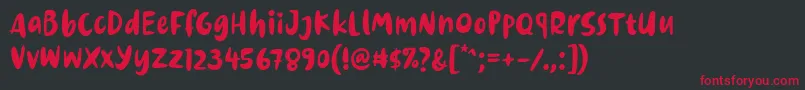 Dinomiko Font by 7NTypes Font – Red Fonts on Black Background