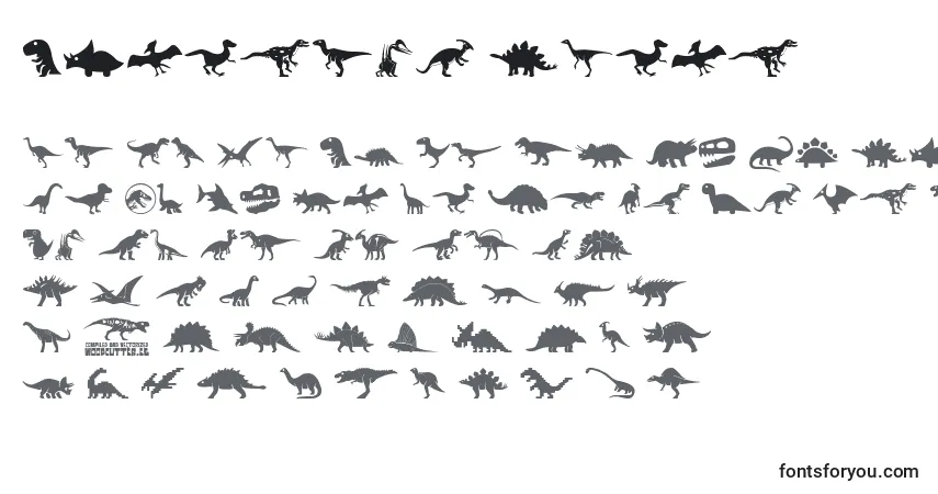 Шрифт Dinosaur Icons – алфавит, цифры, специальные символы